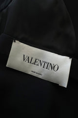 Fall 2012 Valentino by Pierpaolo Piccioli & Maria Grazia Chiuri Black Silk Dress w Front Plunge