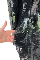 Fabulous Spring 2017 Attico Runway Look 25 Large Black Sequin Paillette Wrap Coat or Dress