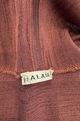Late 1980s Early 1990s Azzedine Alaia Oversized Knit Cardigan Sweater w Pockets & X-long Sleeves