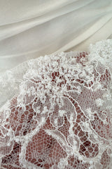 Dreamiest Spring 2008 Valentino Ivory Silk Organza Strapless Wedding Dress w Beaded Lace & Ruffle Skirt