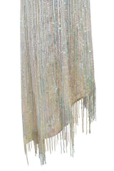 Spectacular Halston Resort 1982 Beaded Fringe Dress