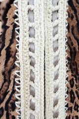 Gorgeous Fall 2005 Christian Dior by John Galliano Leopard Print Goat Skin Jacket w Crochet Detail