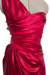 Prettiest Pre-Fall 2010 Valentino by Maria Grazia Chiuri & Pierpaolo Piccioli Red One Shoulder Silk Dress