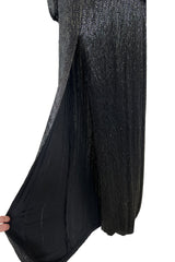 Fall 1975 John Anthony Couture Runway Sample Dress W Black Hand Beading