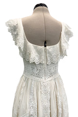 Romantic Resort 2015 Valentino by Pierpaolo & Piccioli & Maria Grazia Chiuri Cotton Embroidered Dress w Flower Belt