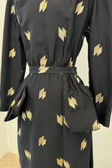 Christian Dior Spring 1979 Backless Gold & Black Dress