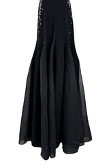 Fall 2019 Givenchy Final Look Silver Sequin Embroidered Dress with Full Skirt