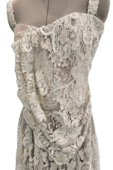 Outstanding Spring 1993 Giorgio Armani Runway Hand Beaded Sequin & Pearl Skirt & Corset Dress Set