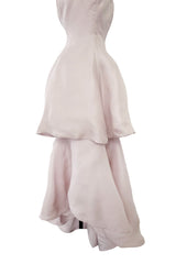 Outstanding 2014 Christian Dior by Raf Simons Strapless Palest Soft Pink Dress w Tiered Skirting