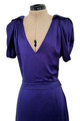 Pre-Fall 2011 Christian Dior by John Galliano Purple Silk Satin Open Back Sample Showroom Dress