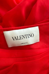 Prettiest Spring 2009 Valentino by Alessandra Facchinetti Look 31 Red Silk Chiffon One Shoulder Dress
