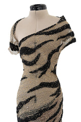 Spring 2001 Jean Louis Scherrer Haute Couture Look 22 Runway Sample Beaded Silk Chiffon & Net Dress