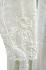 Spring 2018 Etro by Veronica Etro Runway Look 3 White Cotton Gauze Dress w Embroidery & Sequins