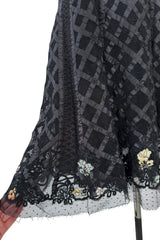 Prettiest 2010s Christian Dior by John Galliano Strapless Dress w Embroidered Flowers & Ribbon