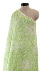 Dreamy Spring 1974 Lanvin by Jules-Francois Crahay Pale Green Floral Print One Shoulder Dress