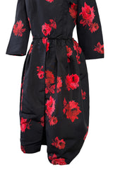 Iconic Fall 2005 Prada by Miucca Runway Look 45 Ad Campaign Rose Print Silk Dress