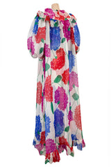 Iconic Spring 1984 Hubert de Givenchy Haute Couture Runway Silk Chiffon Strapless Dress & Coat Set
