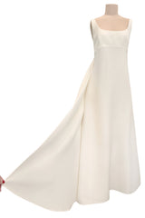 Recent Ivory Valentino by Pier Paolo Piccioli w Draped Cape Back Panel & Bare Upper Back