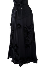 Fall 2005 Christian Dior by John Galliano Runway Look 51 Black Pleated Corset Dress