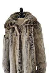 Incredible Fall 2001 Chloe by Stella McCartney Faux Fur Runway Look 1 Coat w Bead & Crsytal Detail