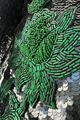 Fall 1980 John Anthony Couture Black Hand Sequin & Beaded Jacket w Incredible Rhinestone Closures