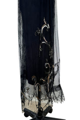 Prettiest Fall 2006 Christian Dior by John Galliano Black Silk & Net Dress w Beaded Detail