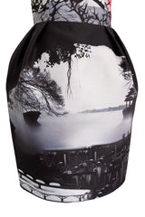 Superb Fall 2013 Mary Katrantzou Runway Print From Look 7 Strapless Bubble Skirt Mini Dress