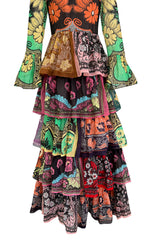 Iconic Spring 2015 Valentino Printed Tiered Runway Dress by Maria Grazia Chiuri & Pier Paolo Piccioli