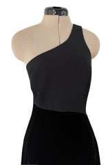 Wonderful Fall 2008 Giorgio Armani Runway Look 48 One Shoulder Velvet Dress w Wrap