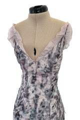 Outstanding Spring 2009 Nina Ricci by Olivier Theyskens Runway Look 12 Floral Printed Silk Dress