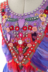 Gorgeous Spring 2015 Emilio Pucci by Peter Dundas Runway Look 36 Tie Dye Beaded Silk Chiffon Dress