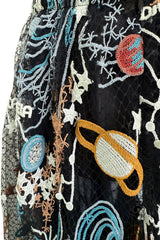 Pre-Fall 2015 Valentino by Maria Grazia Chiuri & Pierpaolo Piccioli Embroidered & Net Cosmos Skirt