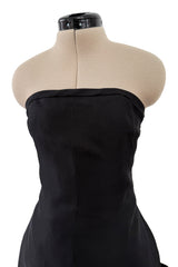 Spring 1987 Yves Saint Laurent Runway Mini Dress w Floor Length Back Bow