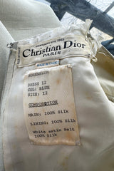 Documented Spring 1969 Christian Dior by Marc Bohan Haute Couture Stiffened Silk A-Line Dress