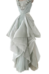 Prettiest Resort 2009 Valentino by Alessandra Facchinetti Look 16 Palest Dusty Green Silk Organza Dress