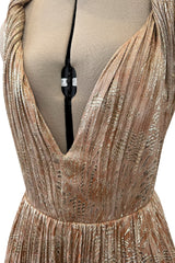 Spectacular Spring 2019 Christian Dior by Maria Grazia Chiuri Look 86 Gold Thread & Silk Dress