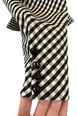 Fabulous Spring 1984 Emanuel Ungaro Haute Couture Runway B&W Check Suit