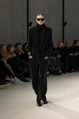 Fall 2023 Saint Laurent by Anthony Vaccarello Mens Runway Look 13 Long Super Soft Knit Coat