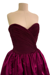 Dreamy Fall 1989 Oscar de la Renta Strapless Cashmere & Silk Dress w Matching Tassel Shawl