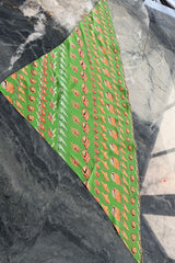 Chic Spring 1974 Valentino by the Original Mr. Valentinop Green Silk Shell Print Top & Head Scarf