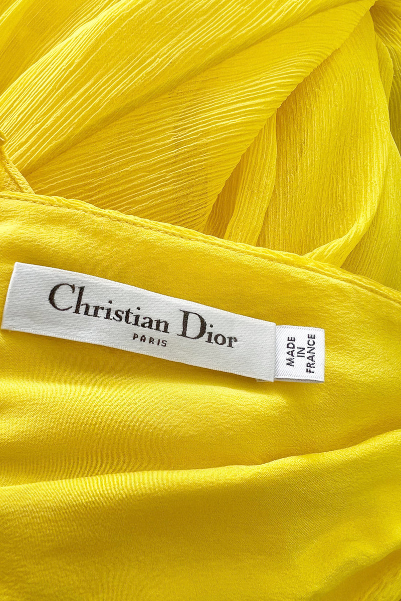 Look 47 Resort 2018 Christan Dior by Maria Grazia Chiuri Silk Chiffon Plunging Runway Dress