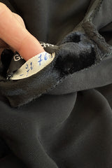 Fall 1985 Hubery de Givenchy Haute Couture Runway Plunge Black Silk Velvet Leopard Dress