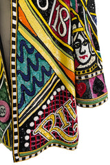Incredible 1980s Bob Mackie Main Label Fully Sequin & Beaded Oversized Casino Themed Jacket