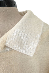 Cruise 2012 Chanel by Karl Lagerfeld Runway Look 8 Ivory Suit w Jewels, Sequin Details & Silver Thread