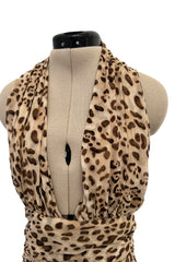 Gorgeos Spring 2007 Jean Louis Scherrer by Stephane Rolland Leopard Print Silk Chiffon Dress