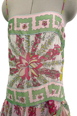 Spectacular Spring 2012 Emilio Pucci by Peter Dundas Runway Look 14 Pink Print Dress w Multi Layered Skirt