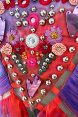 Gorgeous Spring 2015 Emilio Pucci by Peter Dundas Runway Look 36 Tie Dye Beaded Silk Chiffon Dress