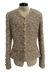 Spring 2000 Balmain Haute Couture by Oscar de la Renta Elaborate Jacket & Matching Skirt
