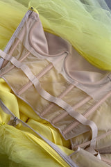 Magical Spring 2015 Ralph Lauren Purple Label Runway Look 48 Yellow Net Dress