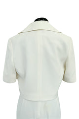 Chic Spring 1993 or 1996 Christian Dior by Gianfranco Ferre Numbered White Tux Pant Suit